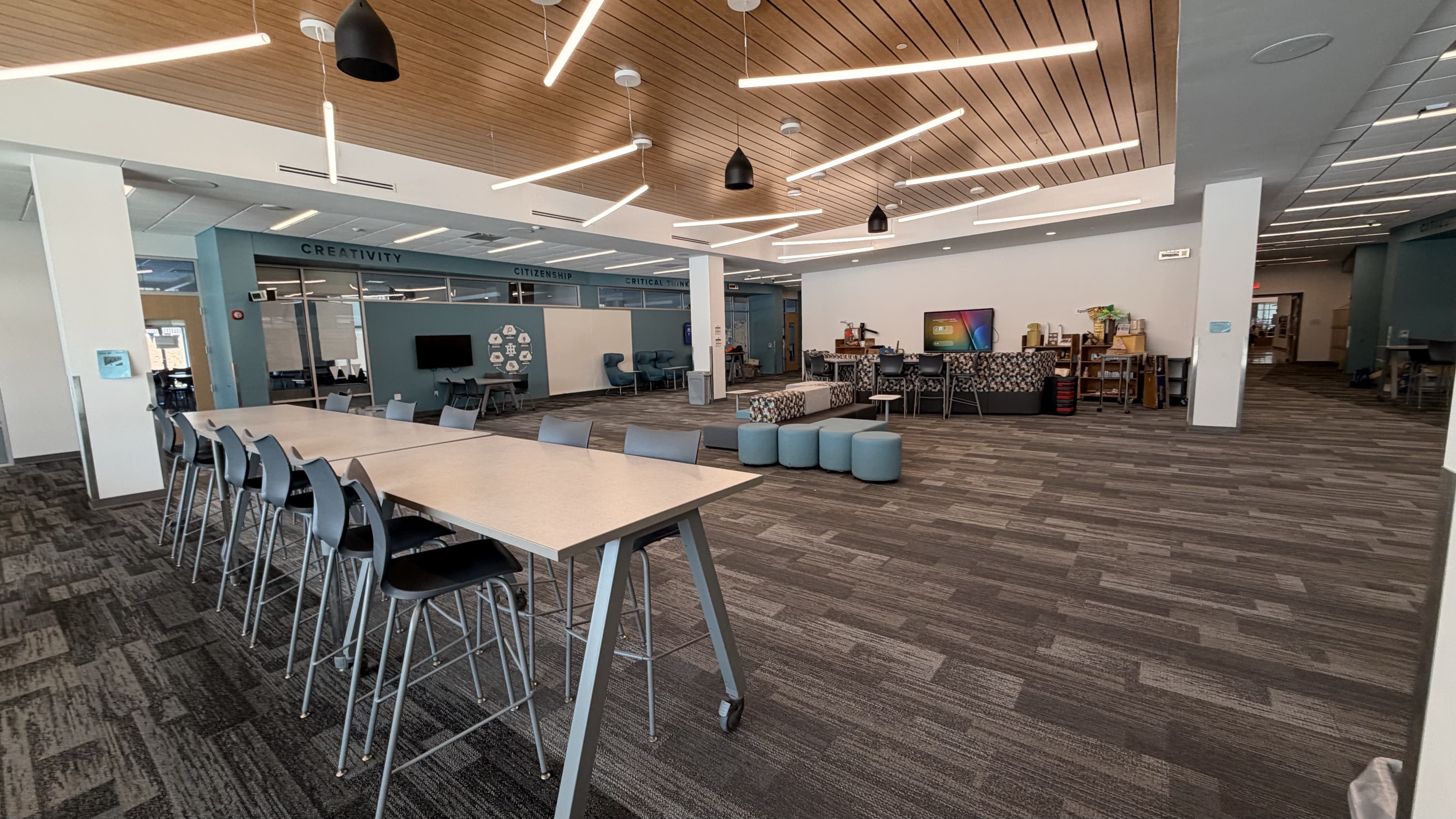 Open common area and café space